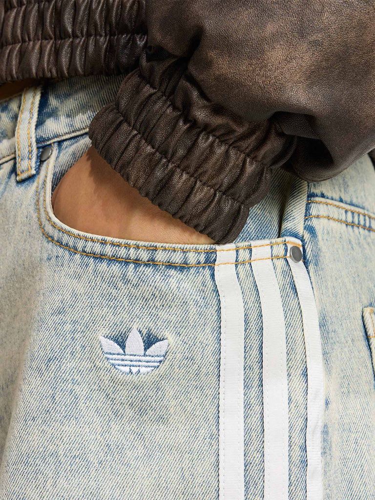 ADIDAS jeans originals denim destressed donna azzurro chiaro