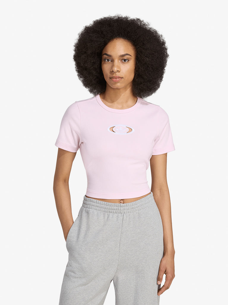 ADIDAS t-shirt originals campus 2000 back cut out donna rosa
