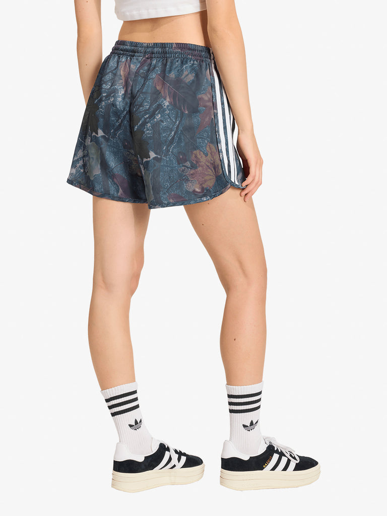 ADIDAS shorts originals satin ruffle 3-stripes donna nero multi