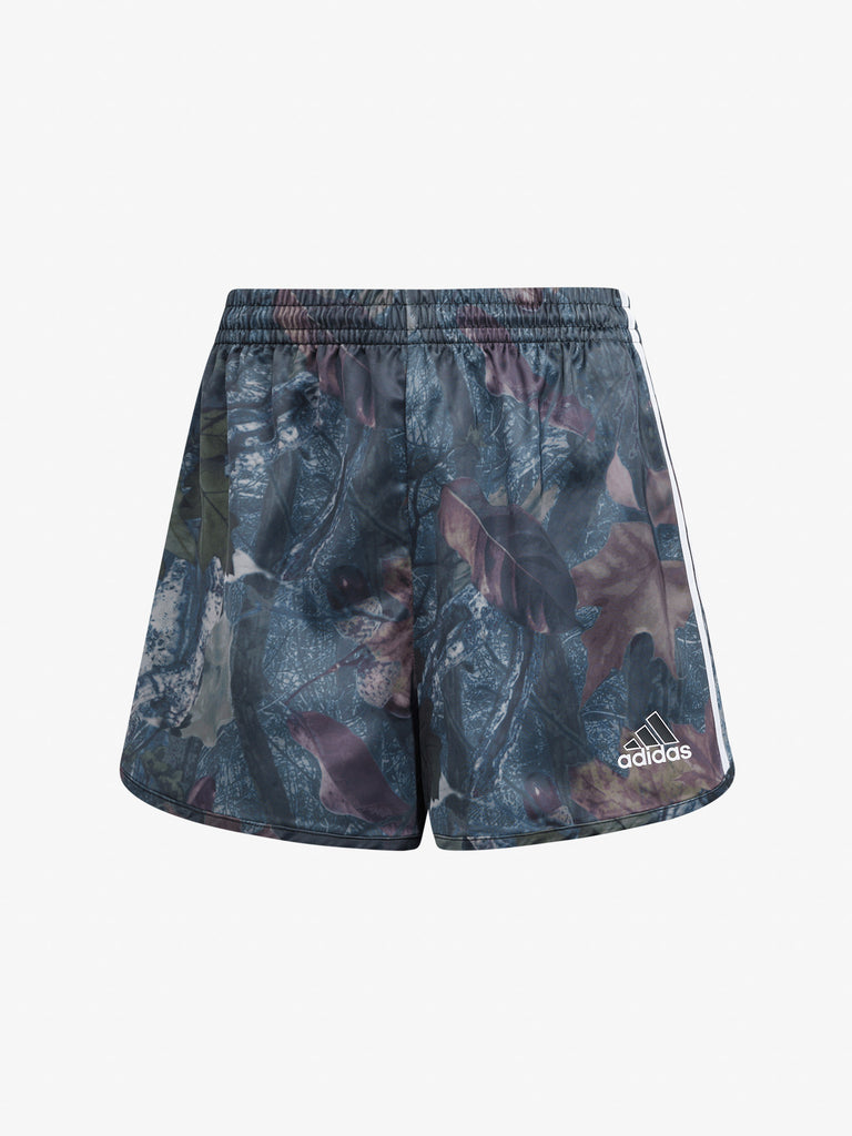 ADIDAS shorts originals satin ruffle 3-stripes donna nero multi