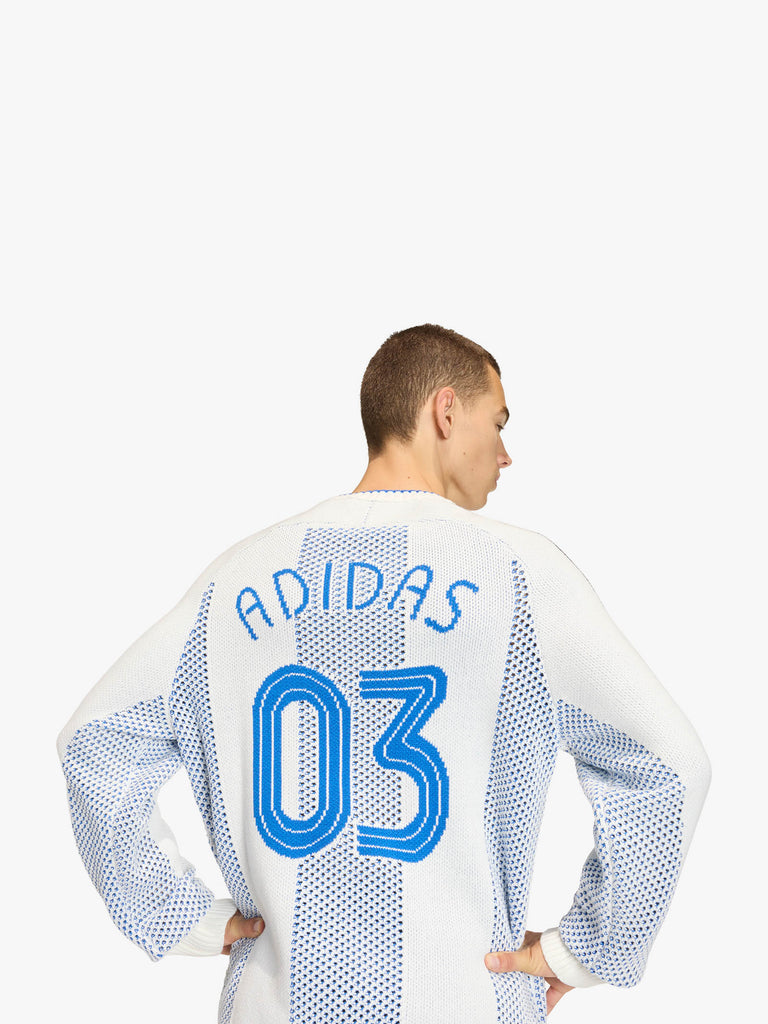 ADIDAS pullover adicolor blokecore unisex bianco cotone