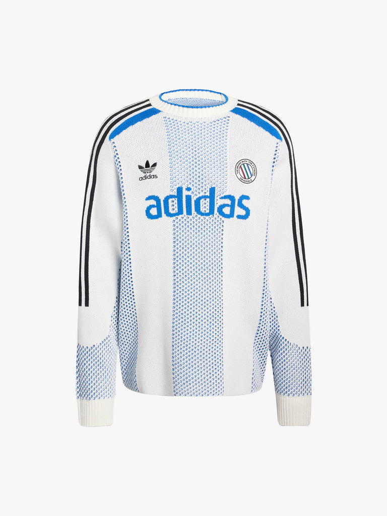 ADIDAS pullover adicolor blokecore unisex bianco cotone