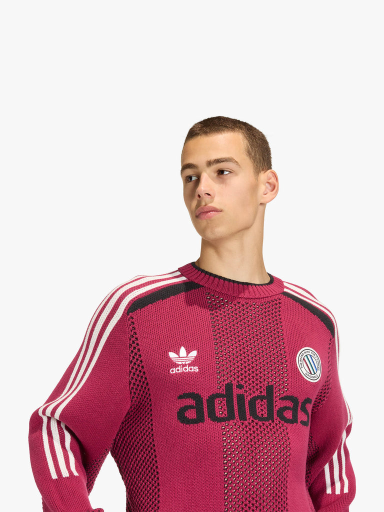 ADIDAS pullover adicolor blokecore unisex fucsia cotone