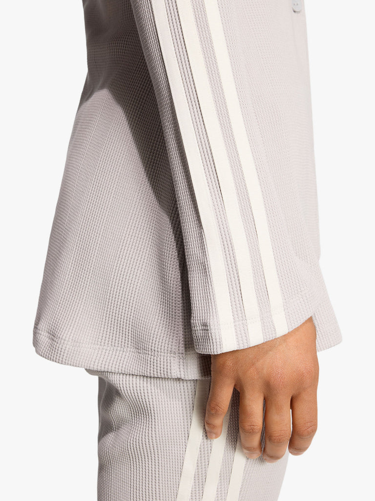 ADIDAS maglia a maniche lunghe button down donna grigio