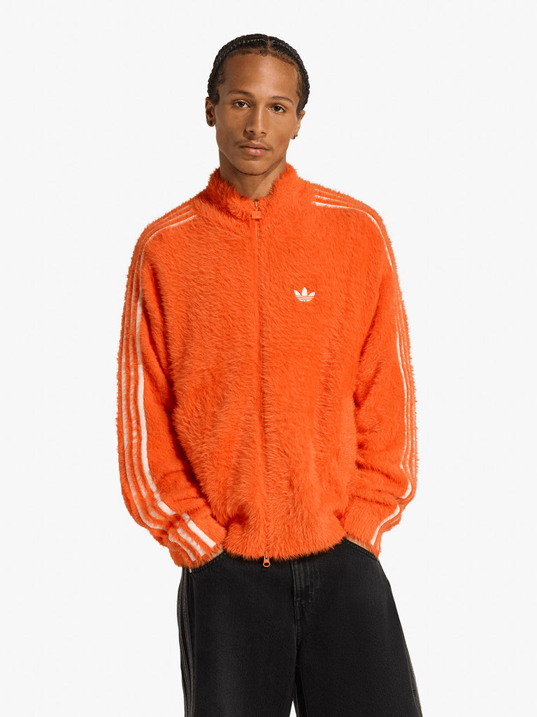 ADIDAS felpa girocollo classic in mohair sintetico uomo arancione