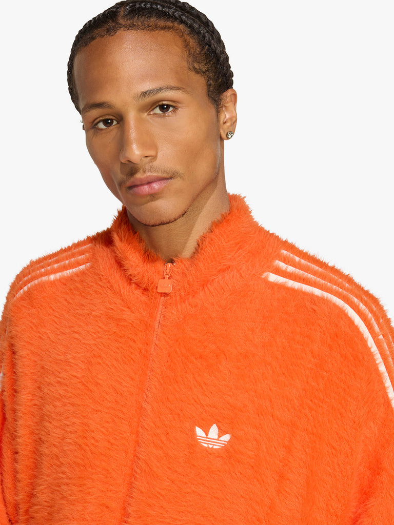 ADIDAS felpa girocollo classic in mohair sintetico uomo arancione