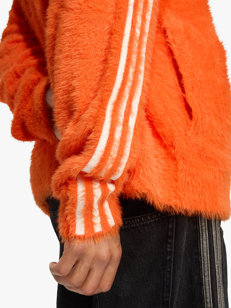 ADIDAS felpa girocollo classic in mohair sintetico uomo arancione