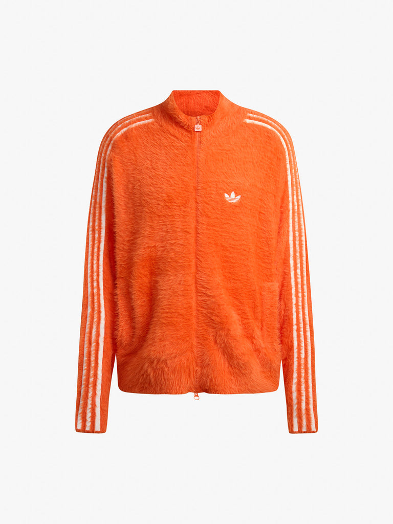 ADIDAS felpa girocollo classic in mohair sintetico uomo arancione