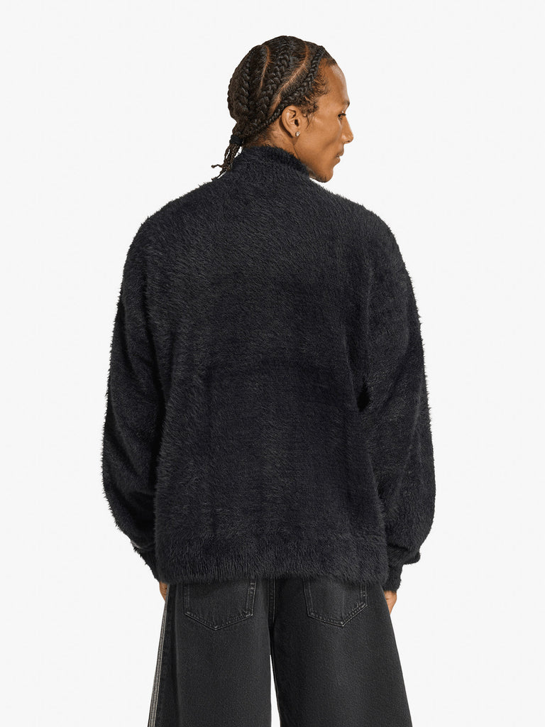 ADIDAS felpa girocollo classic in mohair sintetico uomo nero