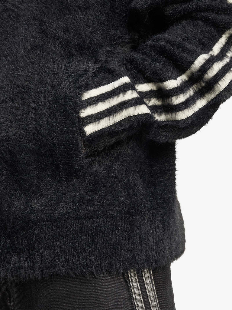 ADIDAS felpa girocollo classic in mohair sintetico uomo nero