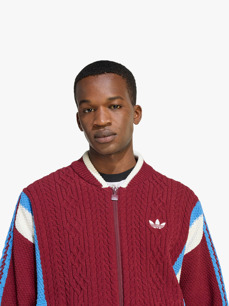 ADIDAS cardigan retro remix uomo bordeaux