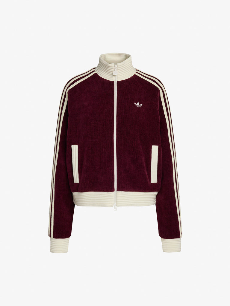 ADIDAS felpa girocollo velour firebird donna bordeaux cotone