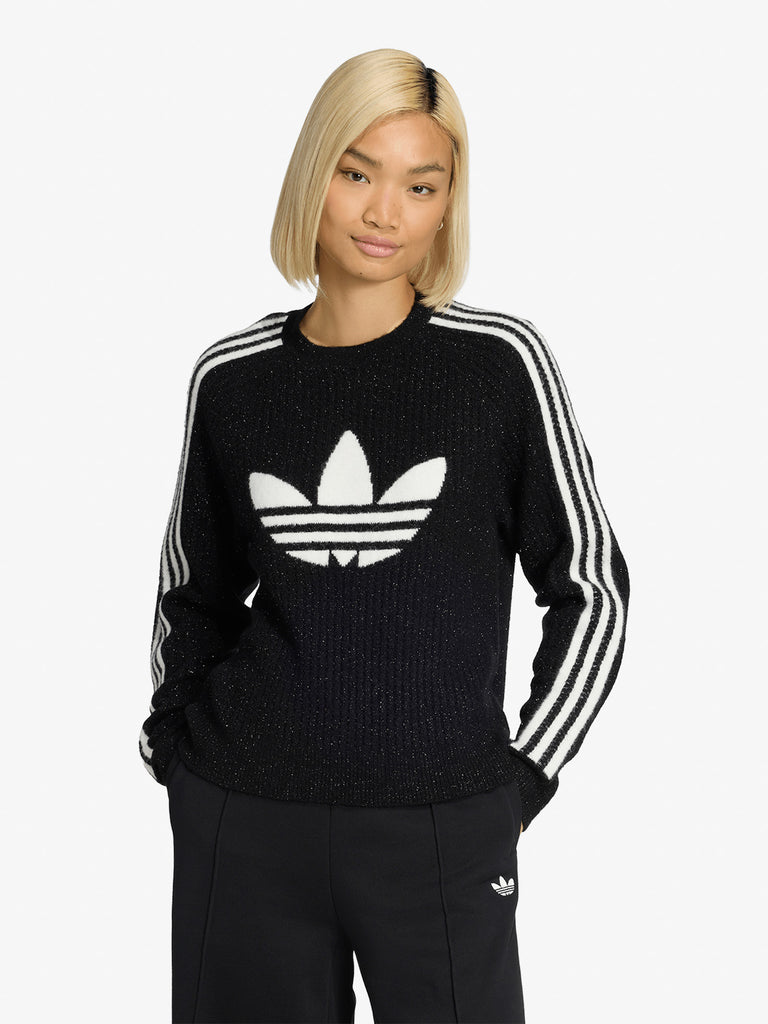 ADIDAS pullover metallic crew donna nero