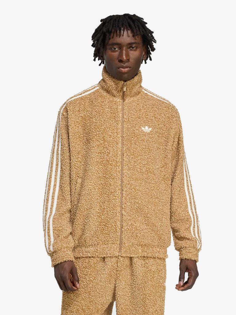 ADIDAS felpa girocollo boucle firebird uomo beige tessuto
