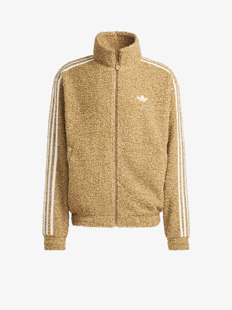 ADIDAS felpa girocollo boucle firebird uomo beige tessuto