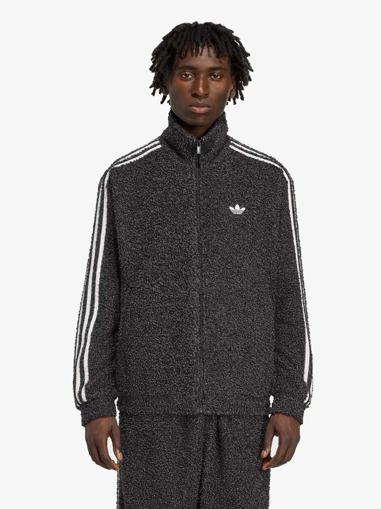 ADIDAS felpa girocollo boucle firebird uomo nero tessuto