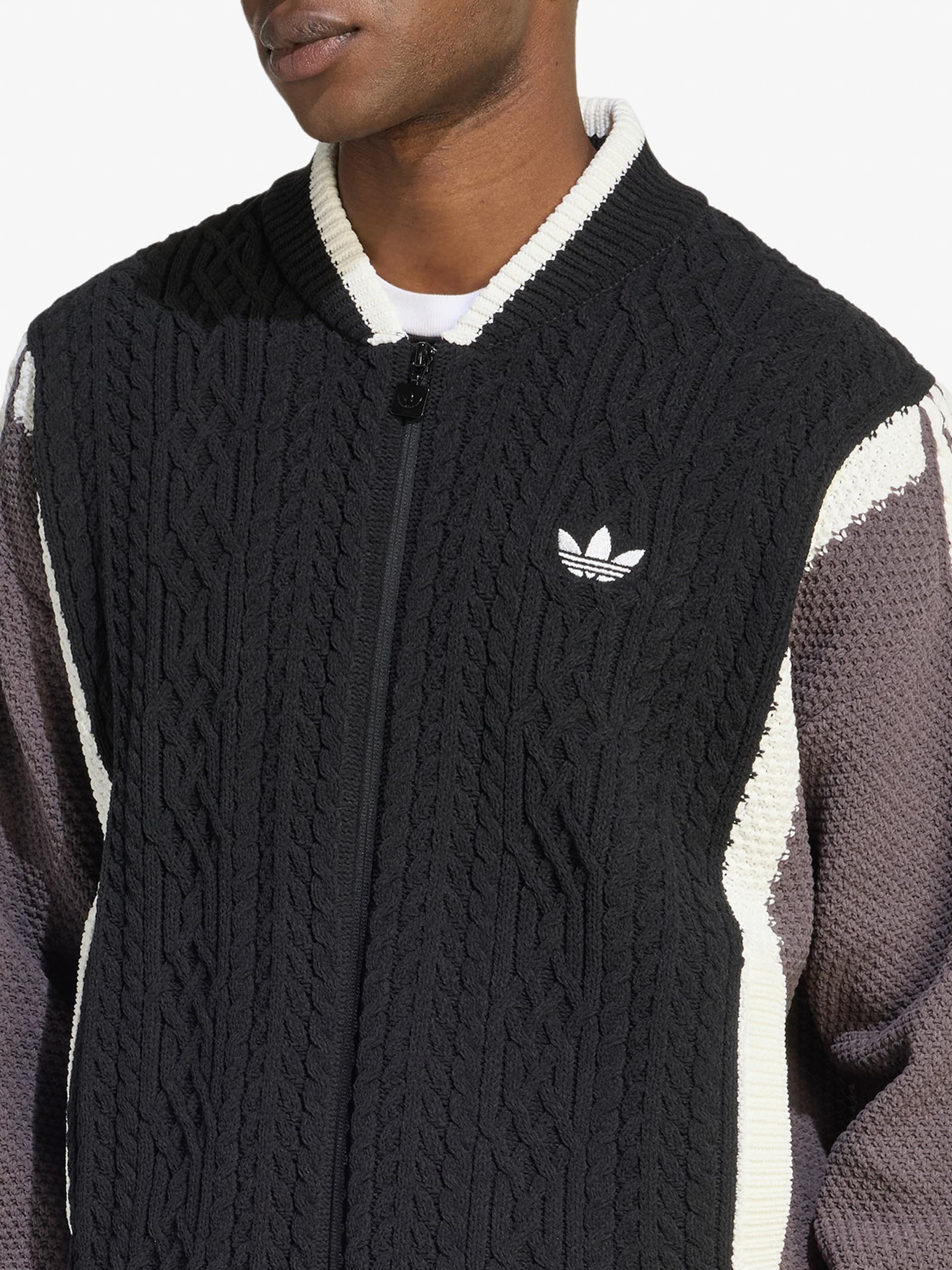 ADIDAS black men's retro remix cardigan