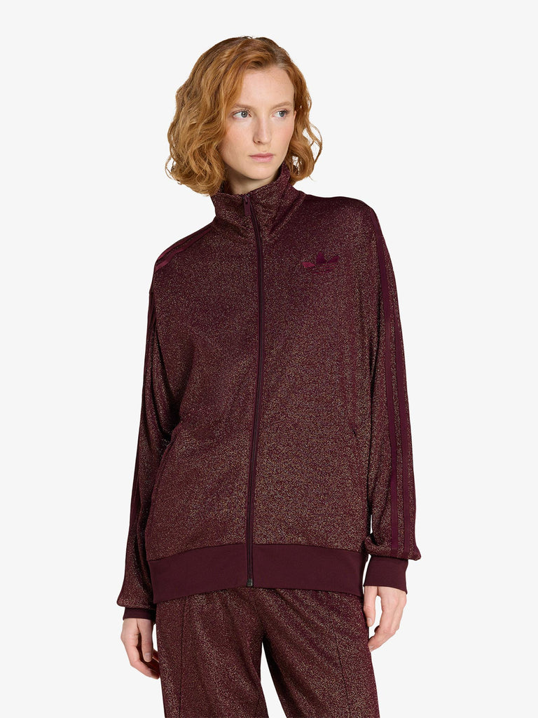ADIDAS felpa girocollo firebird metallic donna marrone cotone