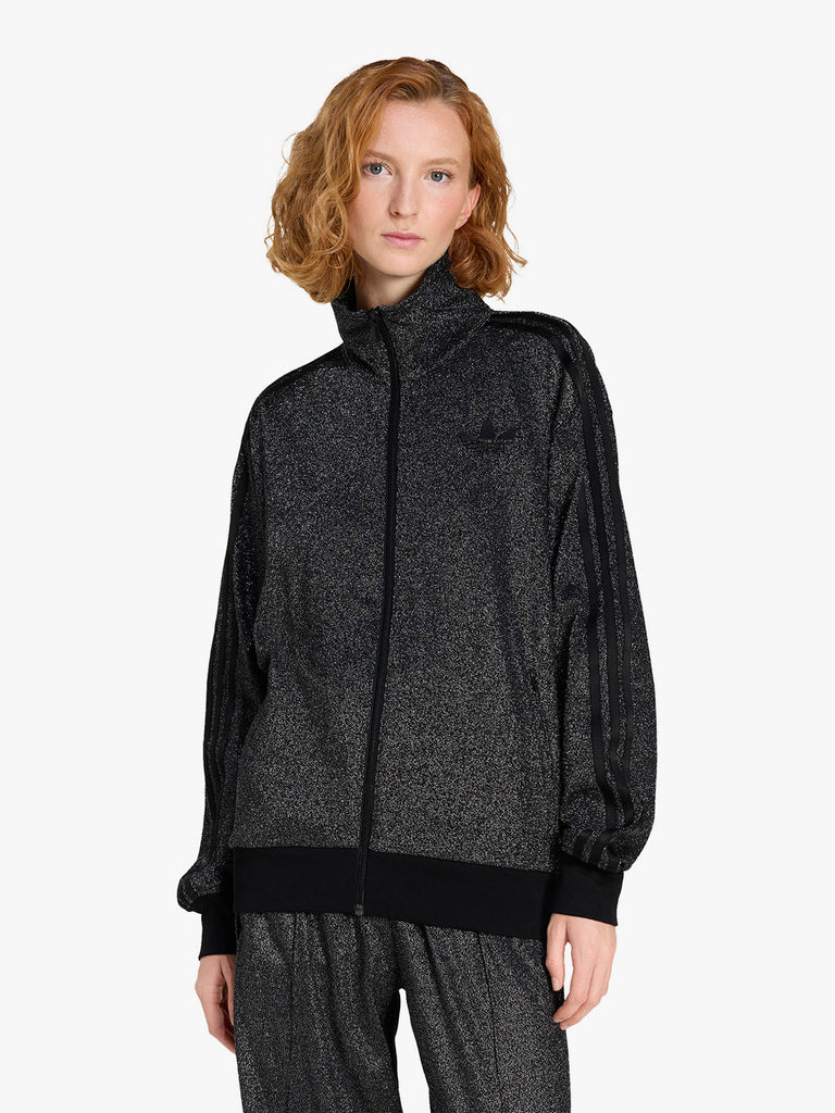 ADIDAS felpa girocollo firebird metallic donna nero cotone