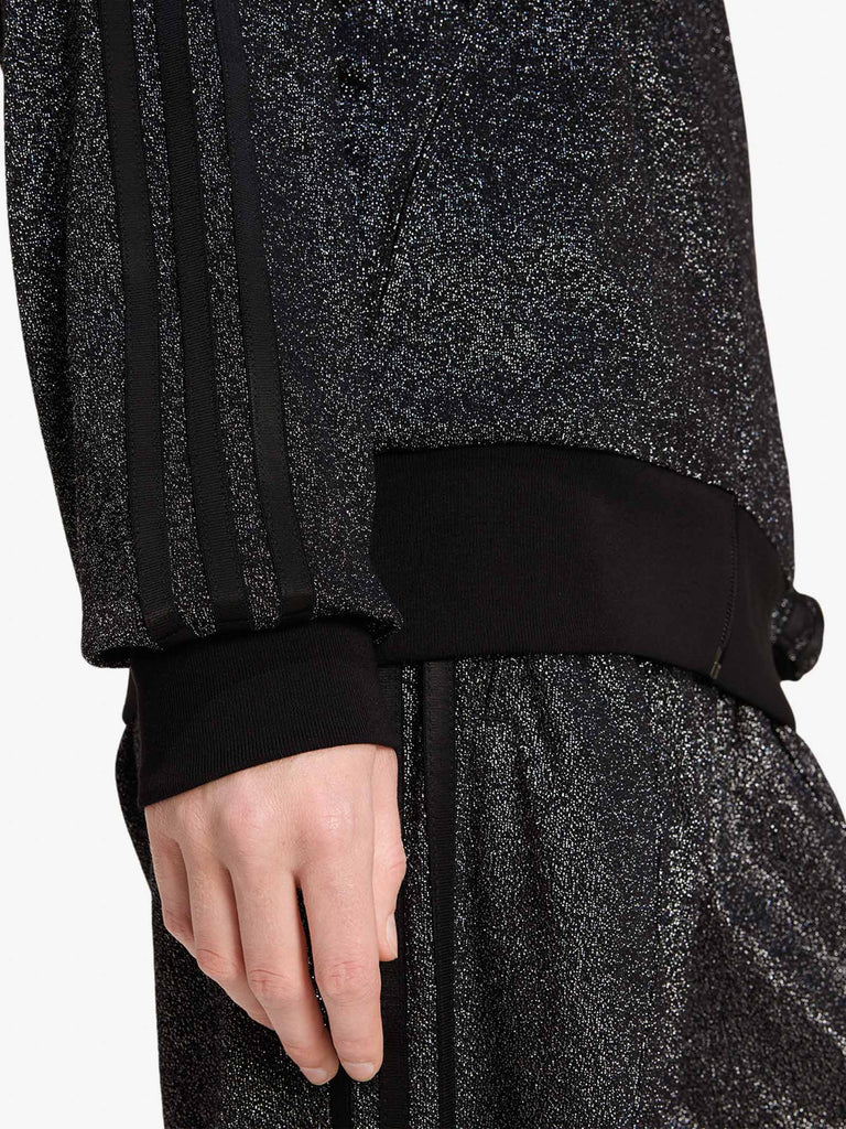 ADIDAS felpa girocollo firebird metallic donna nero cotone