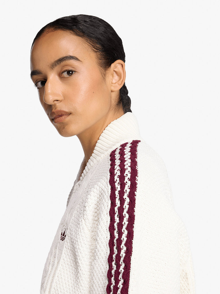 ADIDAS felpa girocollo originals archive cutline donna bianco