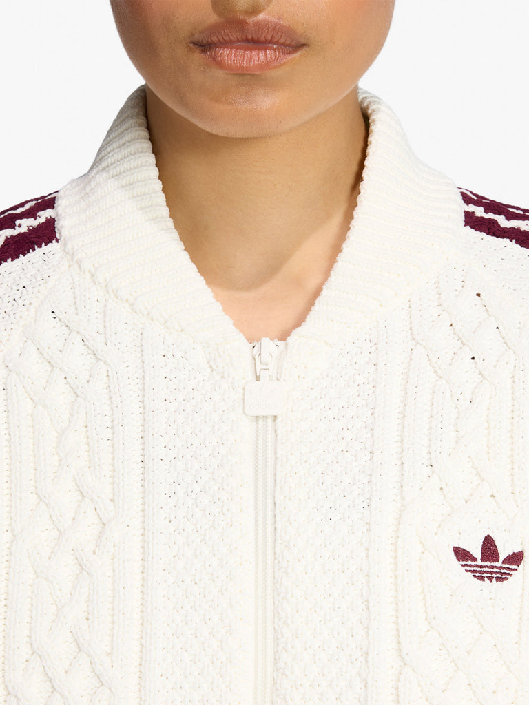 ADIDAS felpa girocollo originals archive cutline donna bianco
