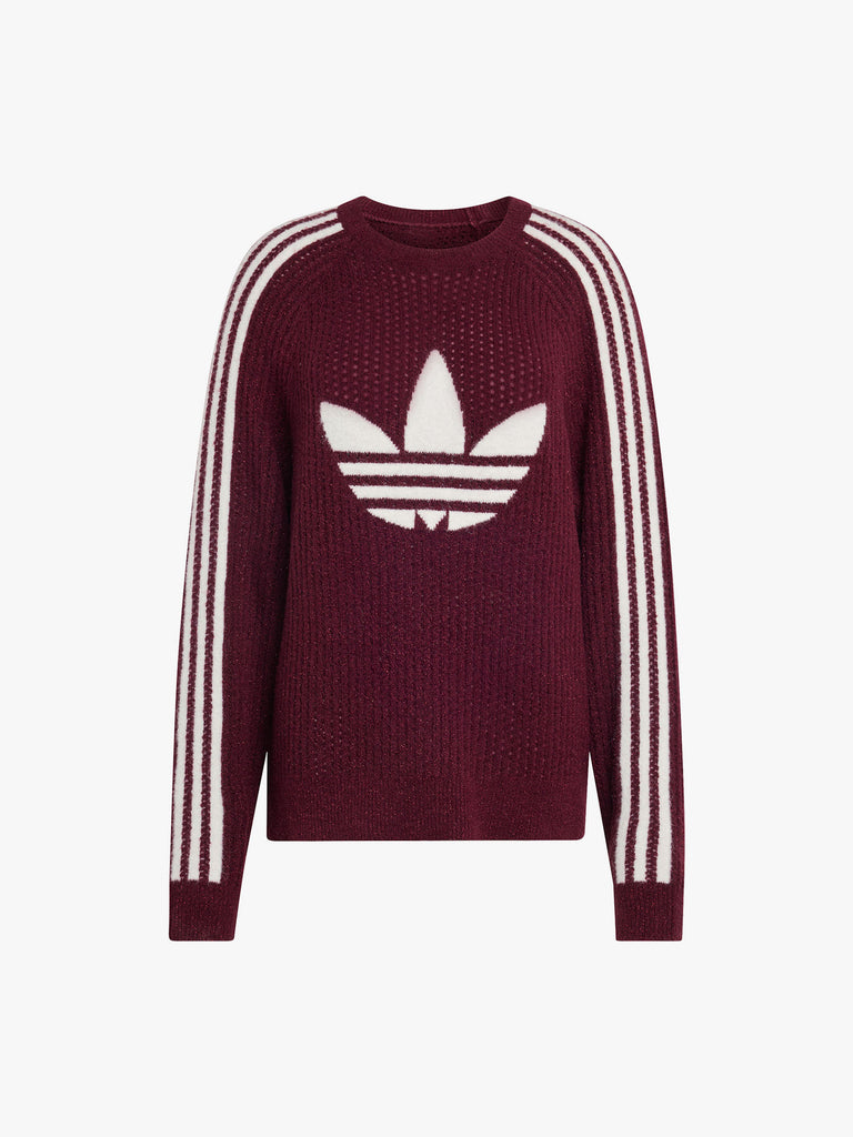 ADIDAS pullover metallic crew donna bordeaux