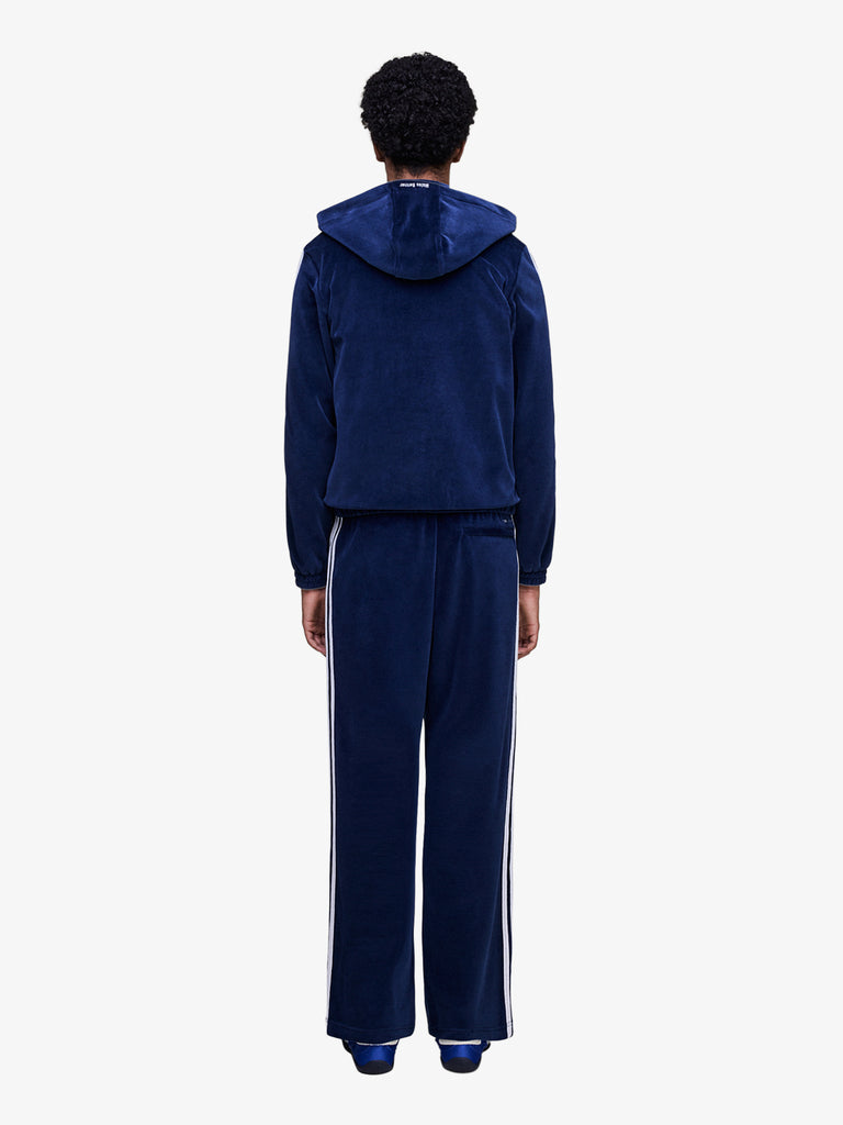 ADIDAS X WALES BONNER felpa con cappuccio wales bonner velour blu cotone