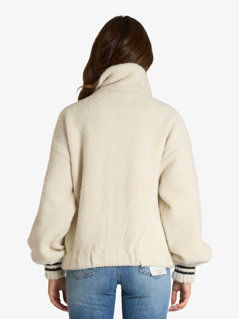 AKEP bomber effetto pelliccia donna panna