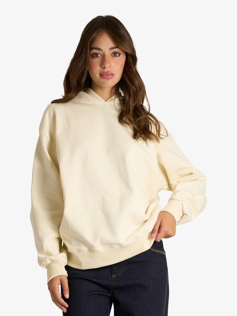 AKEP felpa con cappuccio basic donna beige