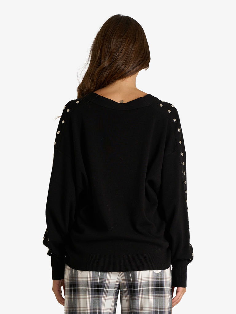 AKEP cardigan con borchie donna nero