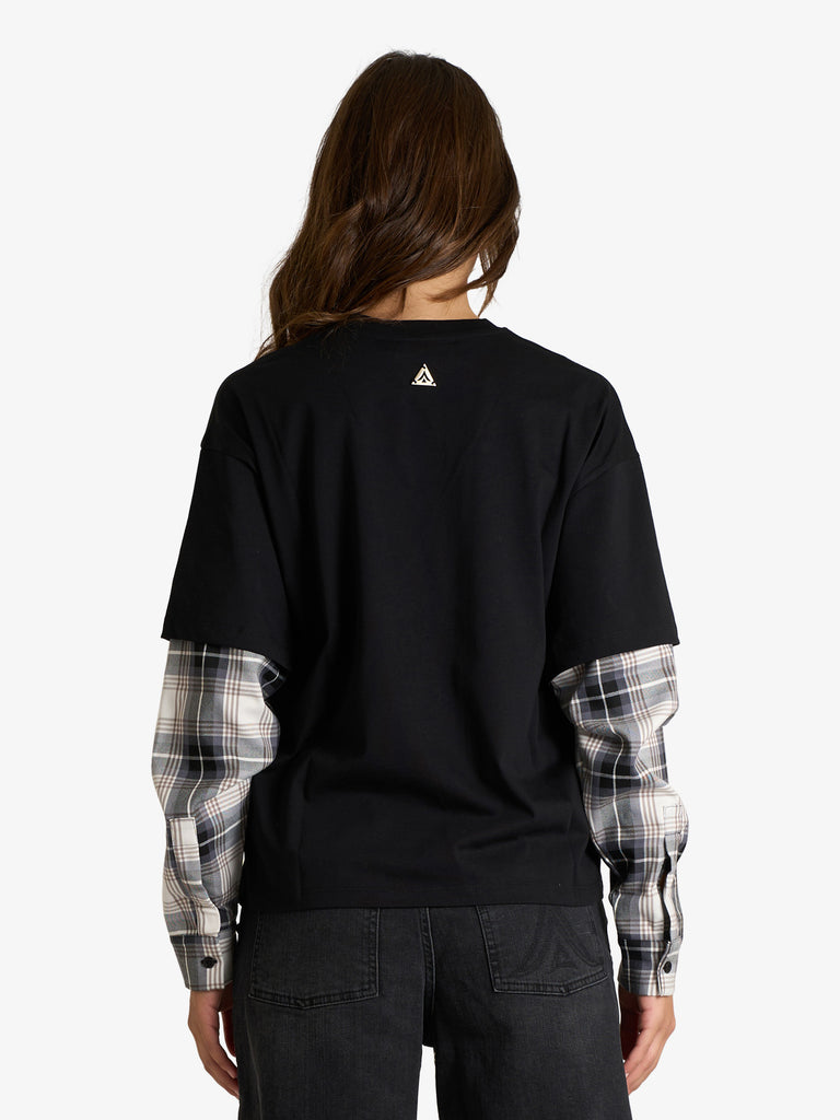 AKEP t-shirt con fanstasia donna nero cotone