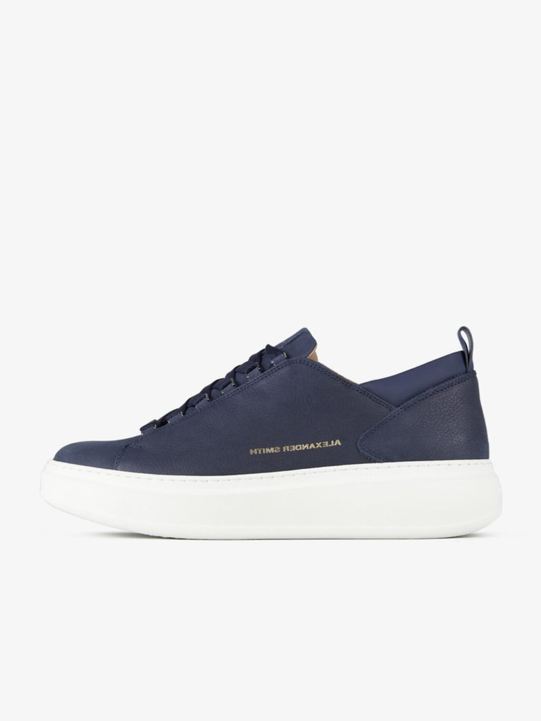 ALEXANDER SMITH sneakers uomo wembley pelle blu