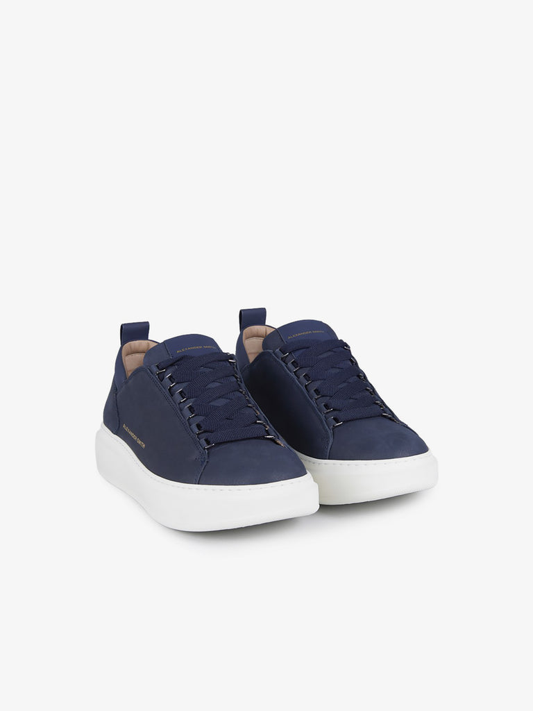 ALEXANDER SMITH sneakers uomo wembley pelle blu