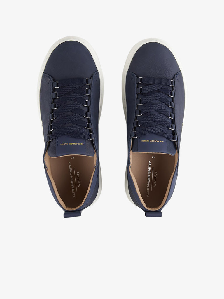 ALEXANDER SMITH sneakers uomo wembley pelle blu