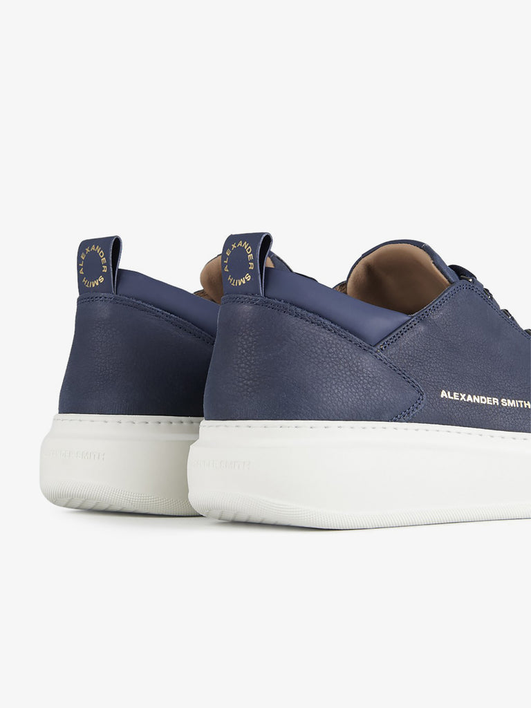 ALEXANDER SMITH sneakers uomo wembley pelle blu