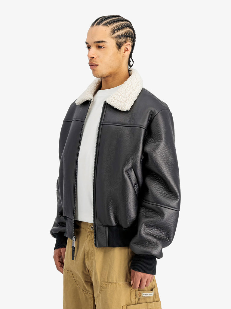 ALPHA INDUSTRIES giubbotto b-15 mod winter uomo nero