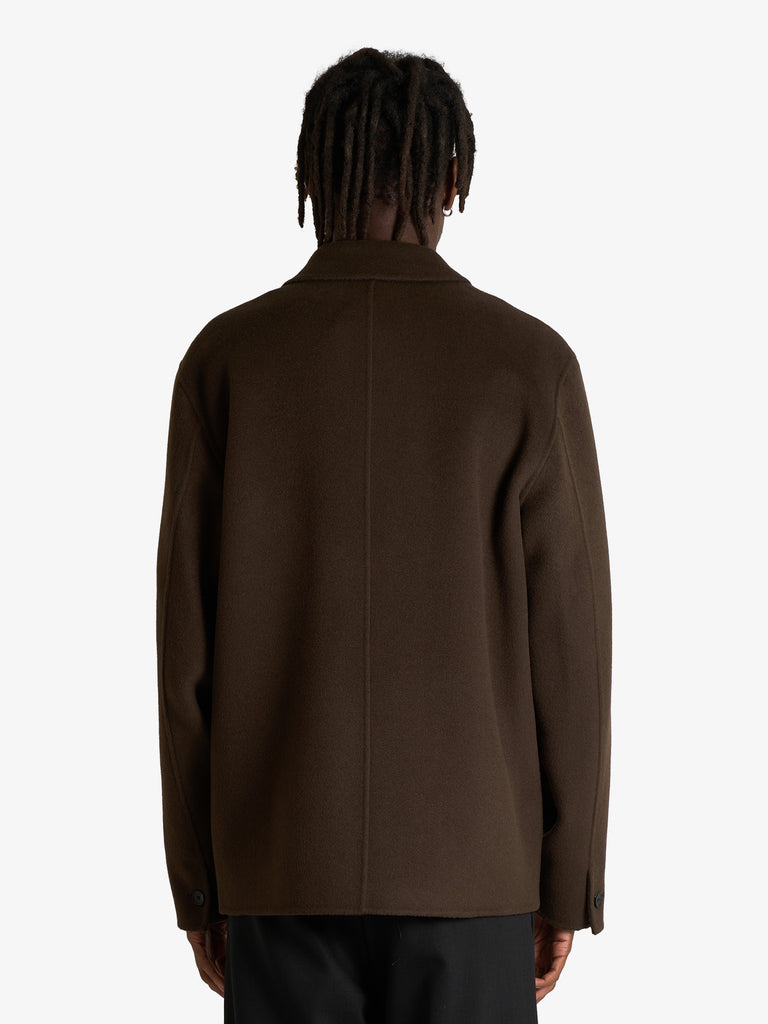 AMARANTO giacca a tre tasche uomo marrone lana