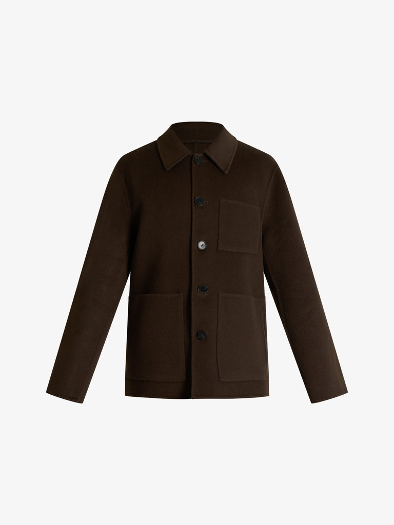 AMARANTO giacca a tre tasche uomo marrone lana