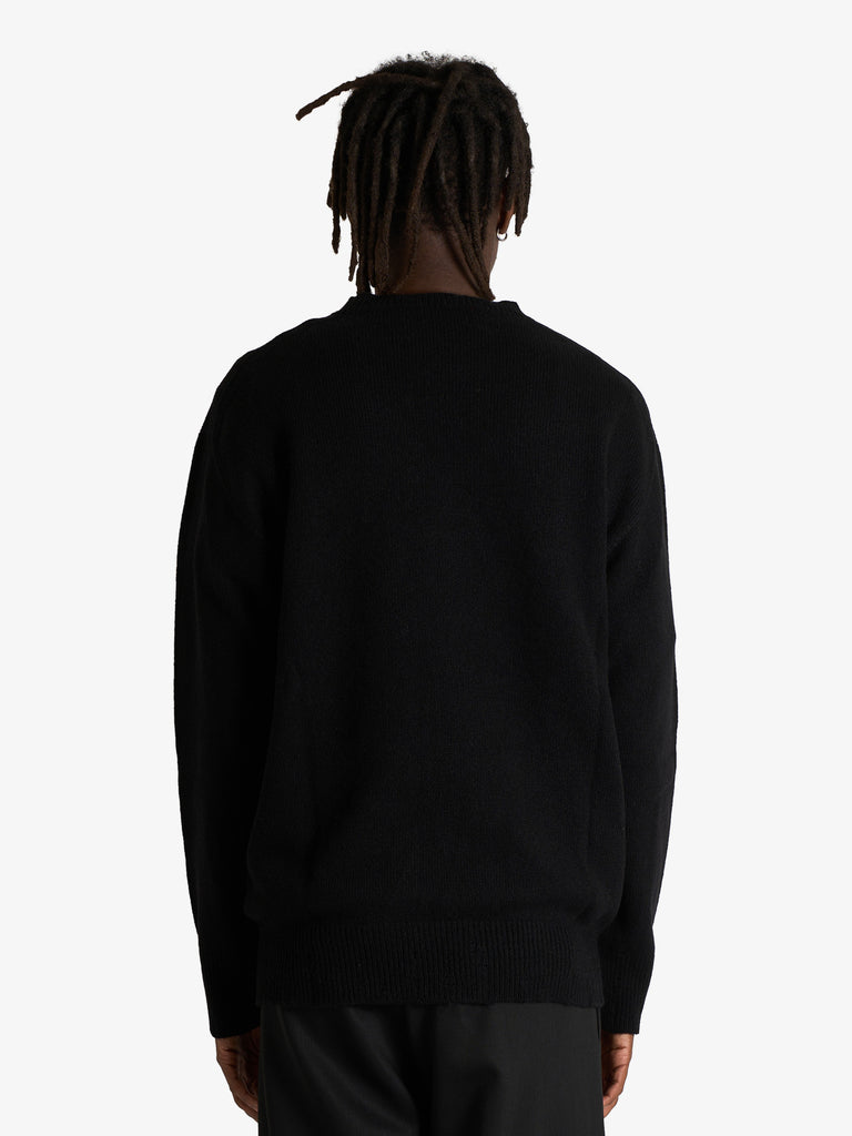 AMARANTO maglia a maniche lunghe uomo nero lana