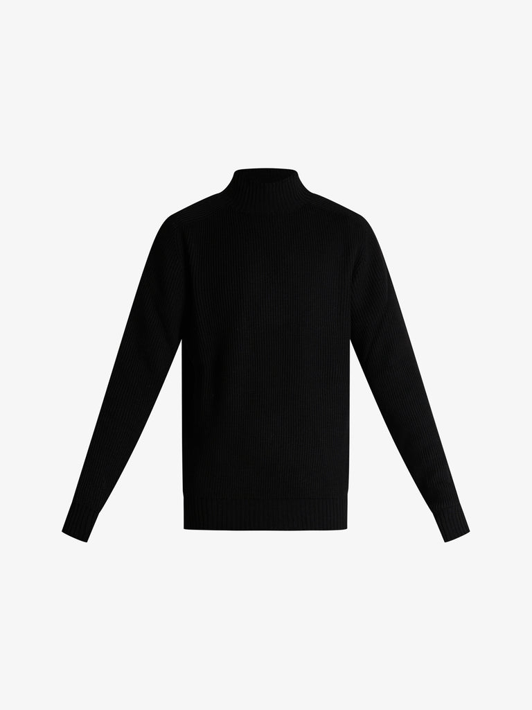 AMARANTO maglia a collo alto uomo nero lana