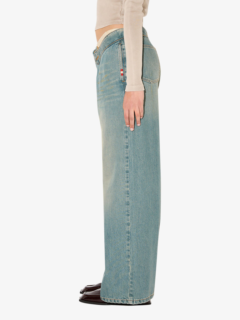 AMISH jeans roll up donna denim cotone