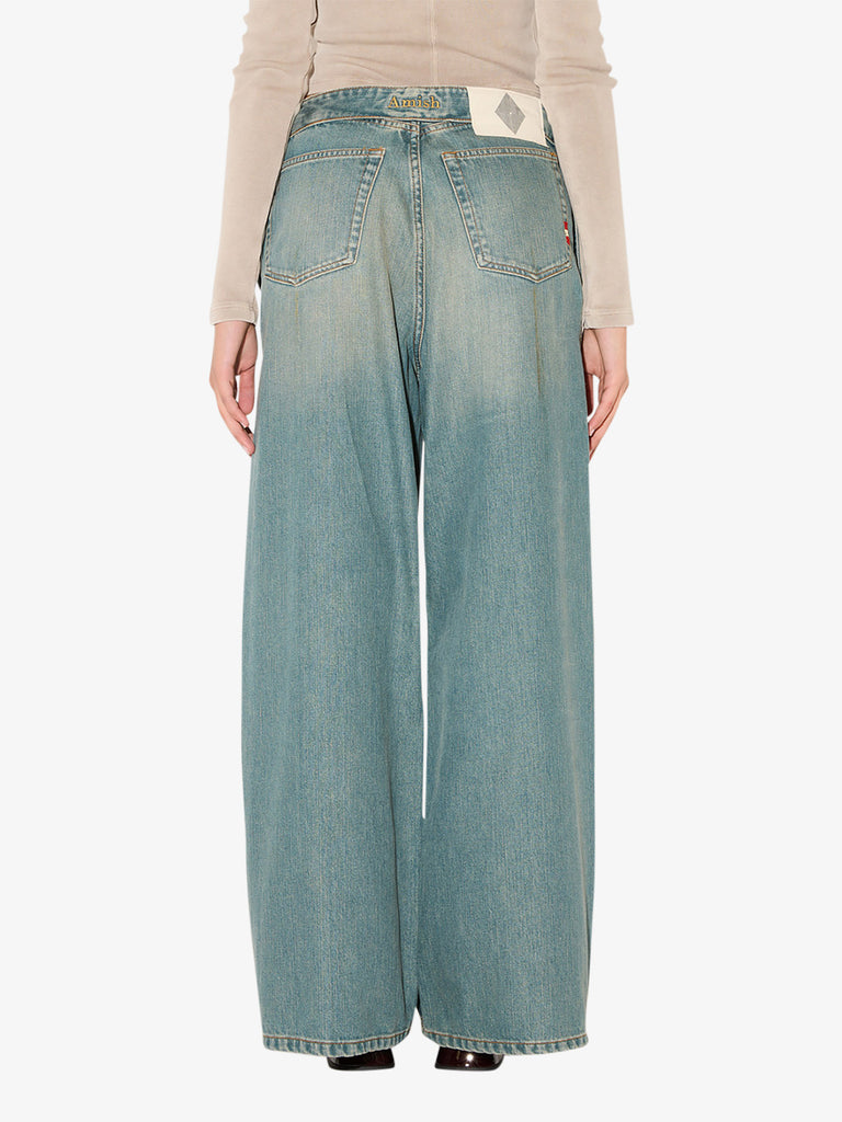 AMISH jeans roll up donna denim cotone