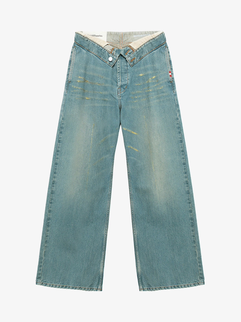 AMISH jeans roll up donna denim cotone
