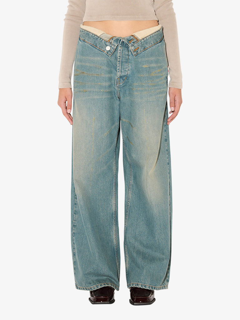 AMISH jeans roll up donna denim cotone