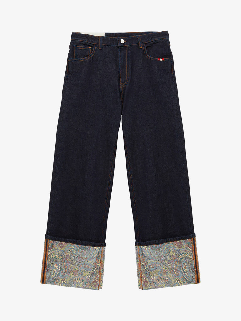 AMISH jeans wider turn raw donna denim cotone