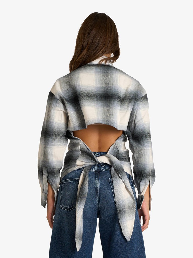 AMISH camicia apron con cut-out donna grigio