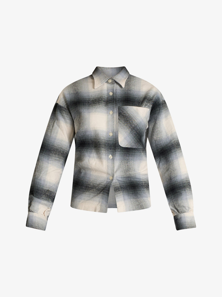 AMISH camicia apron con cut-out donna grigio