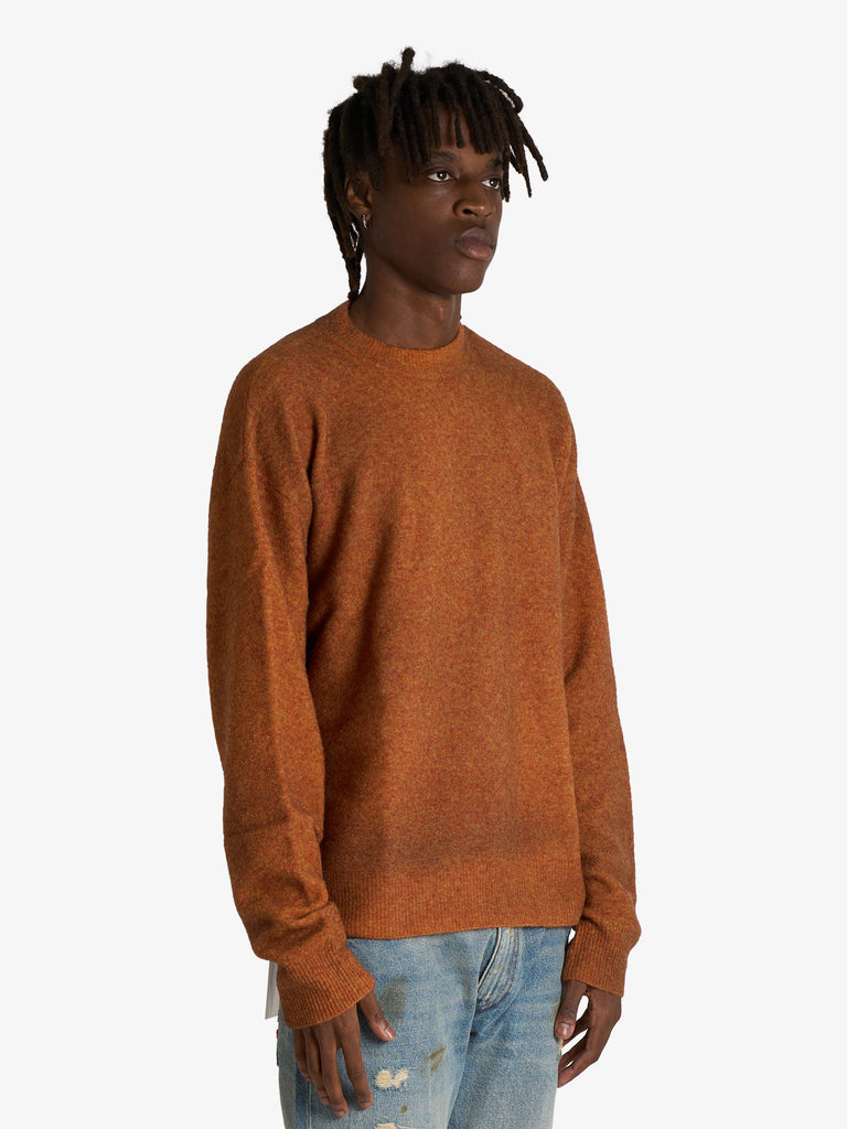 AMISH maglia pullover con texture spray uomo marrone