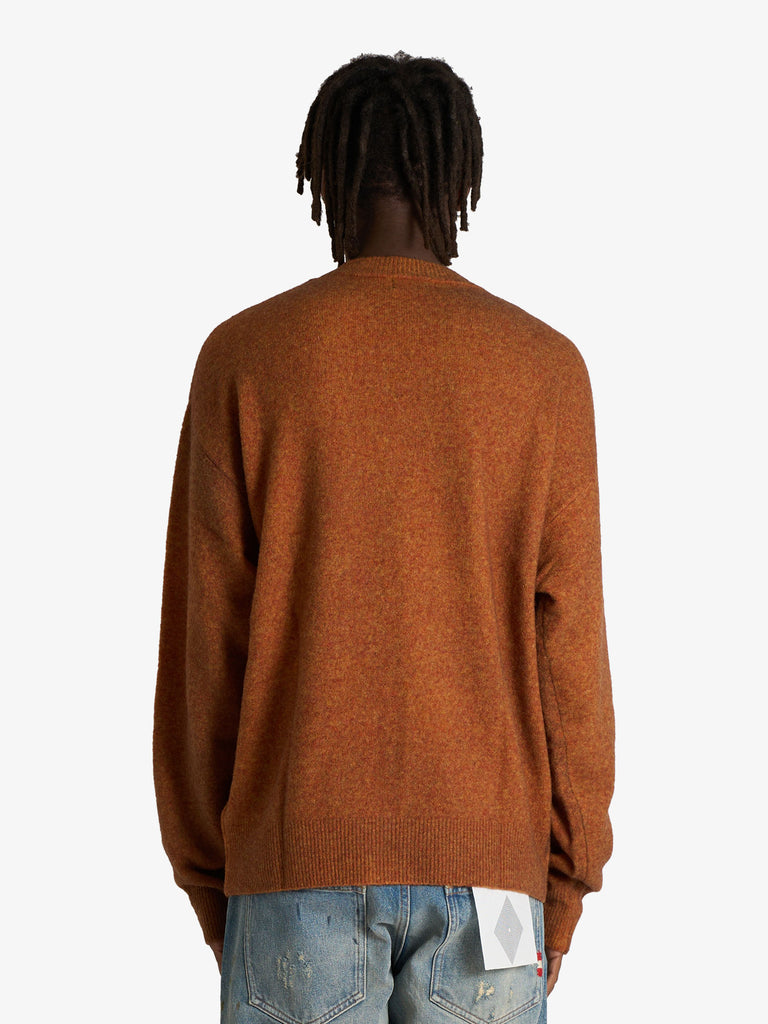 AMISH maglia pullover con texture spray uomo marrone